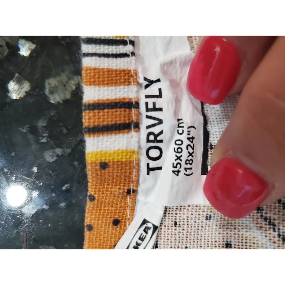 Retired IKEA TORVFLY Citrus Orange Slice Dish Towel - Single